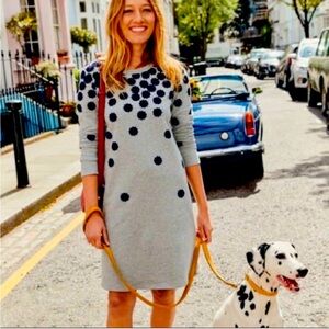 Bode Gray Velvet Flower Sweatshirt Dress size 8R